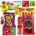 thumbnail image 1 of The Full Tiktok Chamoy Pickle Kit With Candy; Includes Fruit-Rollup, Lucas Gusano & Salsagheti & More Mexican Candy by Ma Lit Candy (1 Ricos Chamoy Pickle Kit), 1 of 5