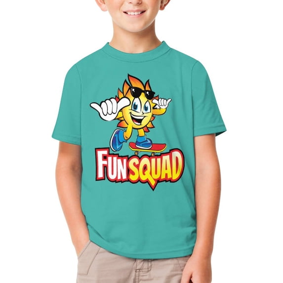 The Fun Squad T-Shirt for Boys And Girls, Funny Short Sleeve Shirts for Kids, 3D Print Novelty Graphic Tee Shirt, Comfortable Breathable Fabric