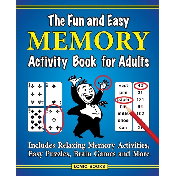 Pre-Owned The Fun and Easy Memory Activity Book for Adults: Includes Relaxing Memory Activities, Easy Puzzles, (Paperback) by J D Kinnest