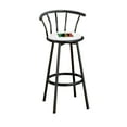 thumbnail image 1 of The Furniture King Bar Stool 29" Tall Black Metal Finish with a Music Themed Decal (Bob Marley - White), 1 of 1