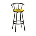 thumbnail image 1 of The Furniture King Bar Stool Black Metal with a Music Themed Decal (Bob Marley - Yellow), 1 of 2