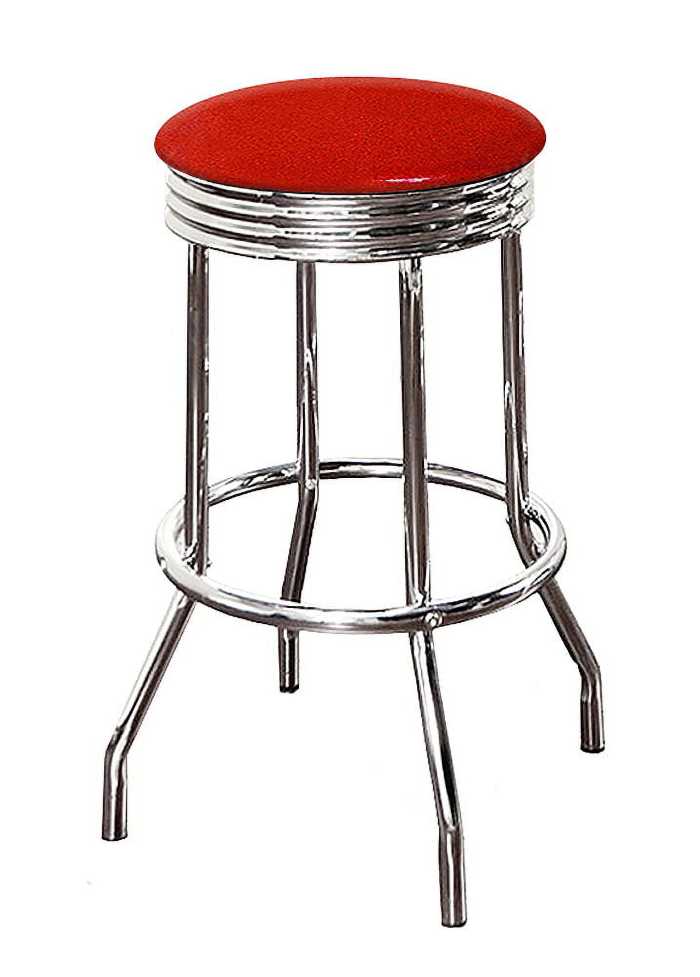 The Furniture King Bar Stool Retro Style 29" Tall Chrome Finish Soda