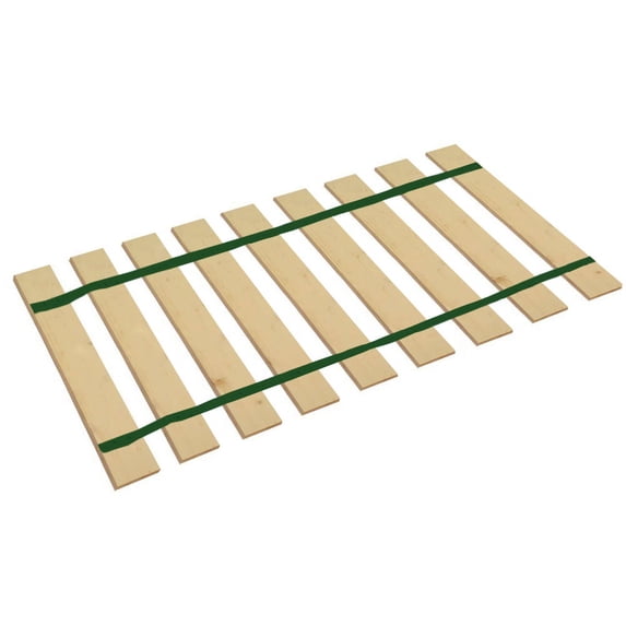 The Furniture King King Size Wood Bed Slats Custom Platform Plank Bed Frame Support Bunkie Boards Attached with Dark Green Strapping 77.75" Wide