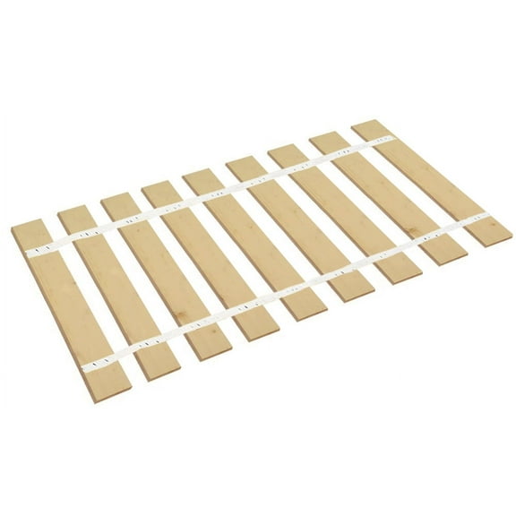 The Furniture King Queen Size Wood Bed Slats Custom Platform Plank Bed Frame Support Bunkie Boards Attached with White Strapping 62.50" Wide