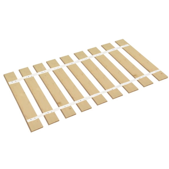 The Furniture King Queen Size Wood Bed Slats Custom Platform Plank Bed Frame Support Bunkie Boards Attached with White Strapping 62.75" Wide