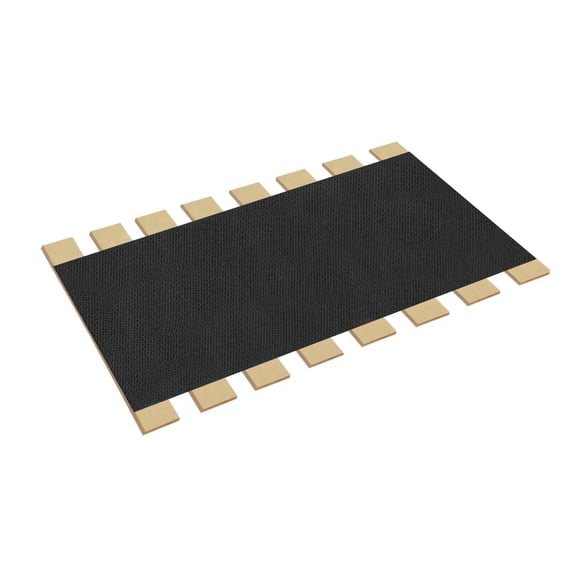 The Furniture King Twin Size Bed Slats Custom Platform Bed Frame Support Plank Boards Attached with Black Burlap Fabric 39" Wide
