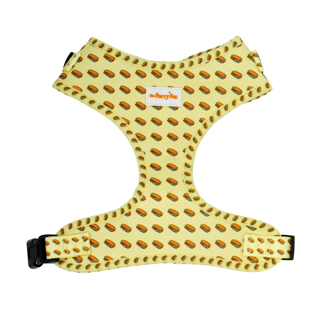 The Furry Fox - Harness for Dogs (X-Small, Burgers)