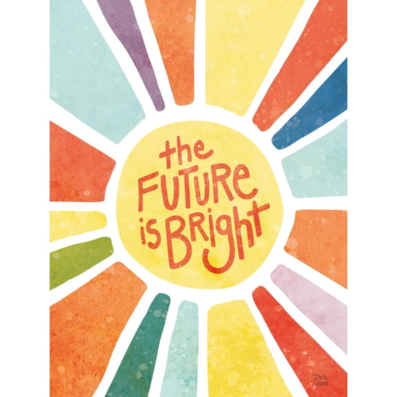 Art.com The Future Is Bright Art Print by Dina June, 12" x 16"