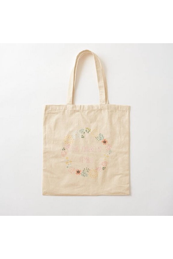 The Future Is Female Canvas Tote Bags, Reusable Shopping Bag
