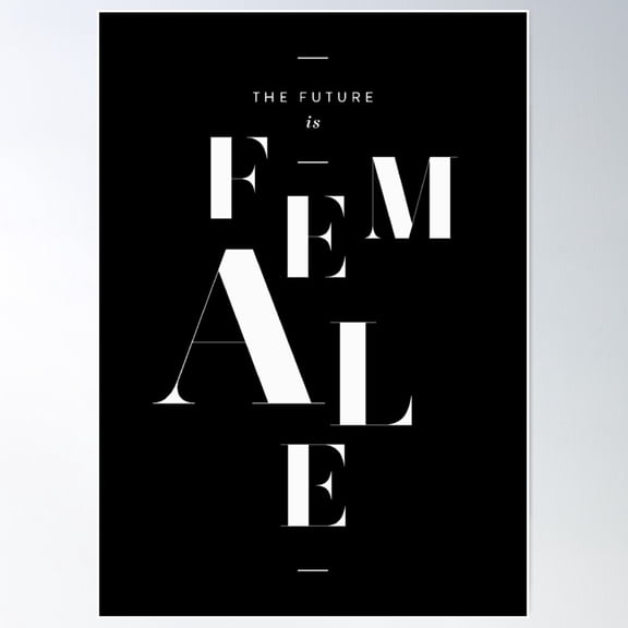 The Future Is Female Poster Wall Art, Modern Wall Decor For Living Room Bedroom, 24x36 UNFRAMED