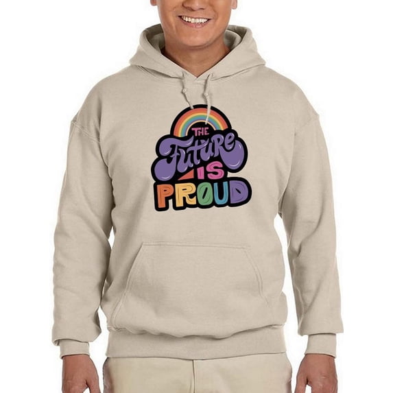 The Future Is Proud. Hoodie Men -Smartprints Designs, Male x-Large