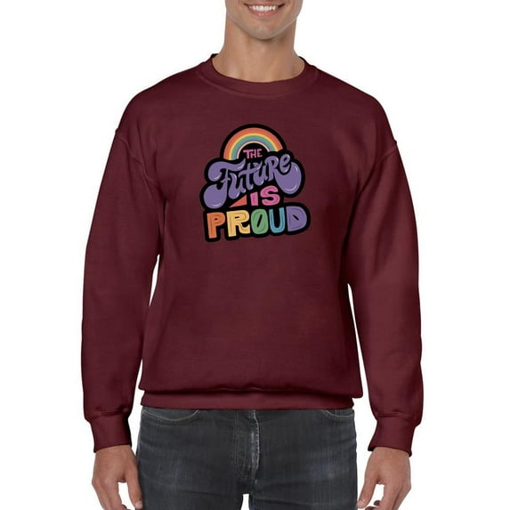 The Future Is Proud. Sweatshirt Men -Smartprints Designs, Male 3X-Large