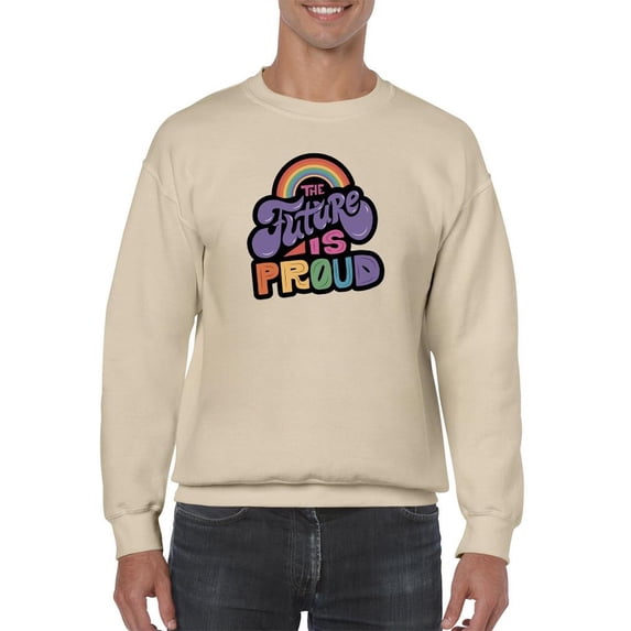 The Future Is Proud. Sweatshirt Men -Smartprints Designs, Male Medium