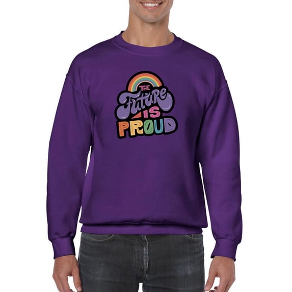 The Future Is Proud. Sweatshirt Men -Smartprints Designs, Male x-Large