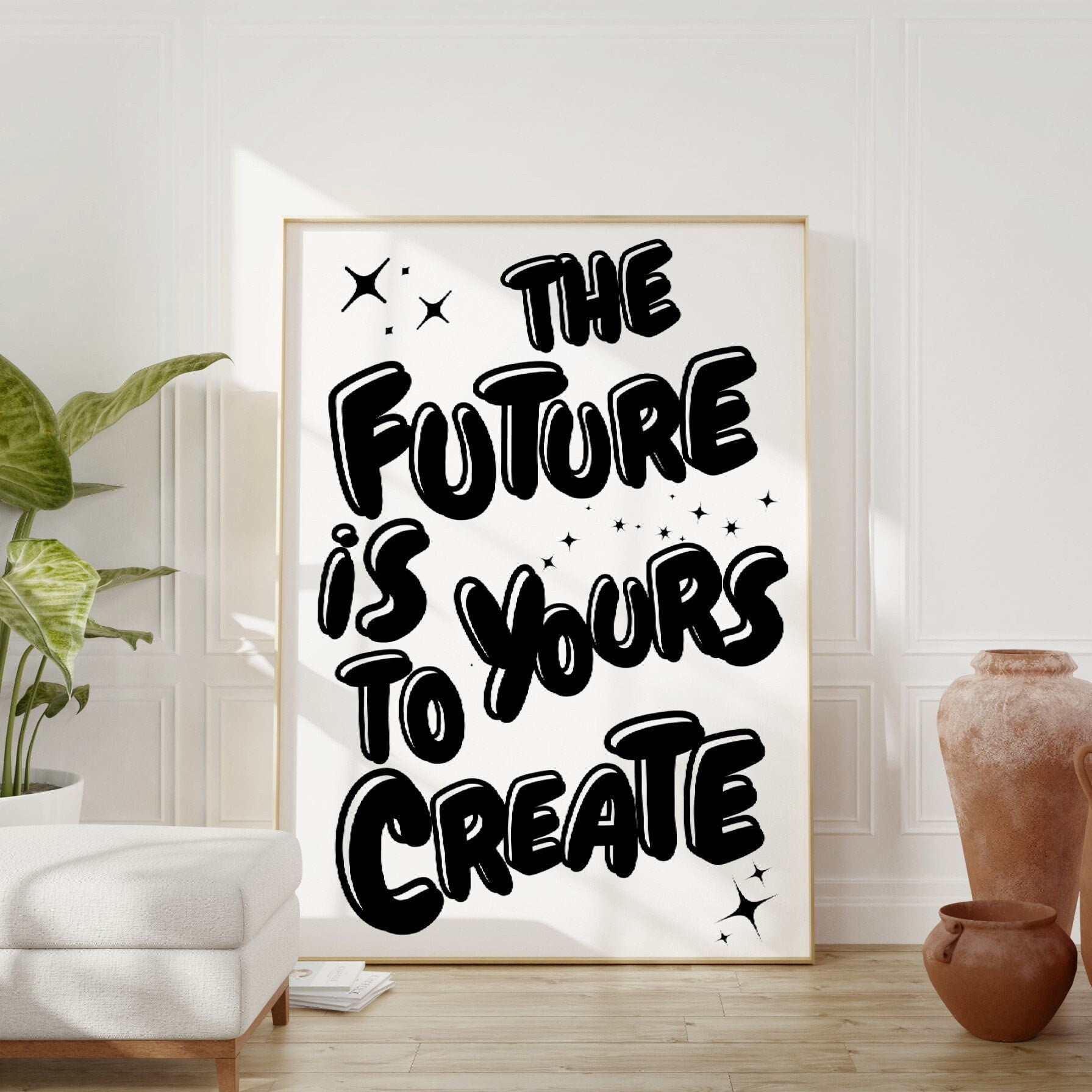 The Future Is Yours Affirmation And Retro Motivation Selfcare Poster ...