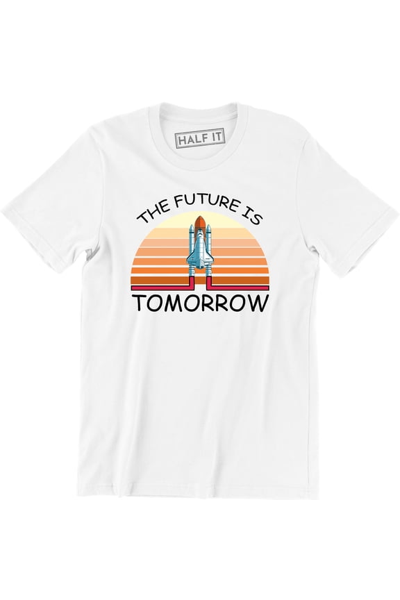 The Future Tomorrow Funny Space Astronaut Ship Men's T-Shirt