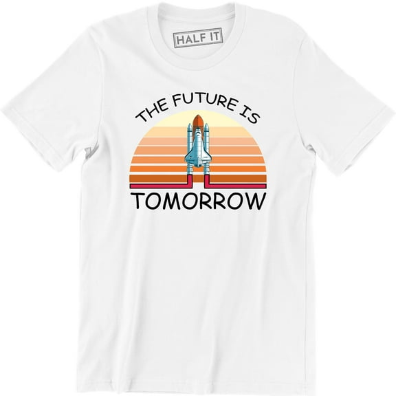 The Future Tomorrow Funny Space Astronaut Ship Men's T-Shirt