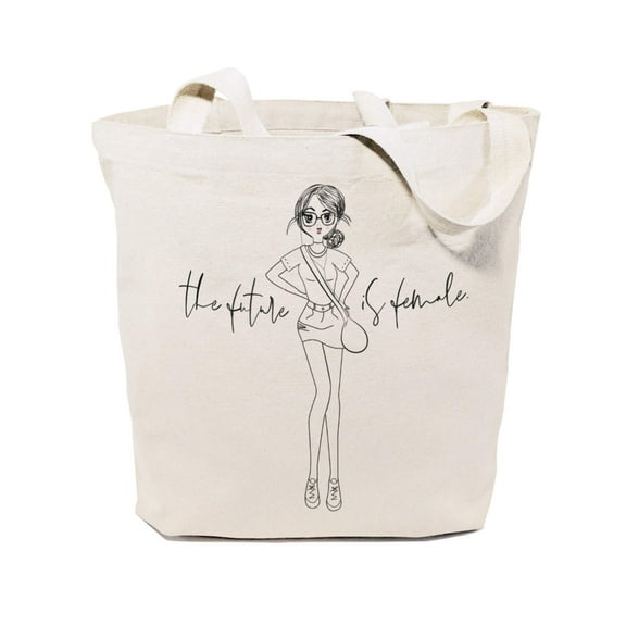 The Future is Female Cotton Canvas Tote Bag by The Cotton  Canvas Co.