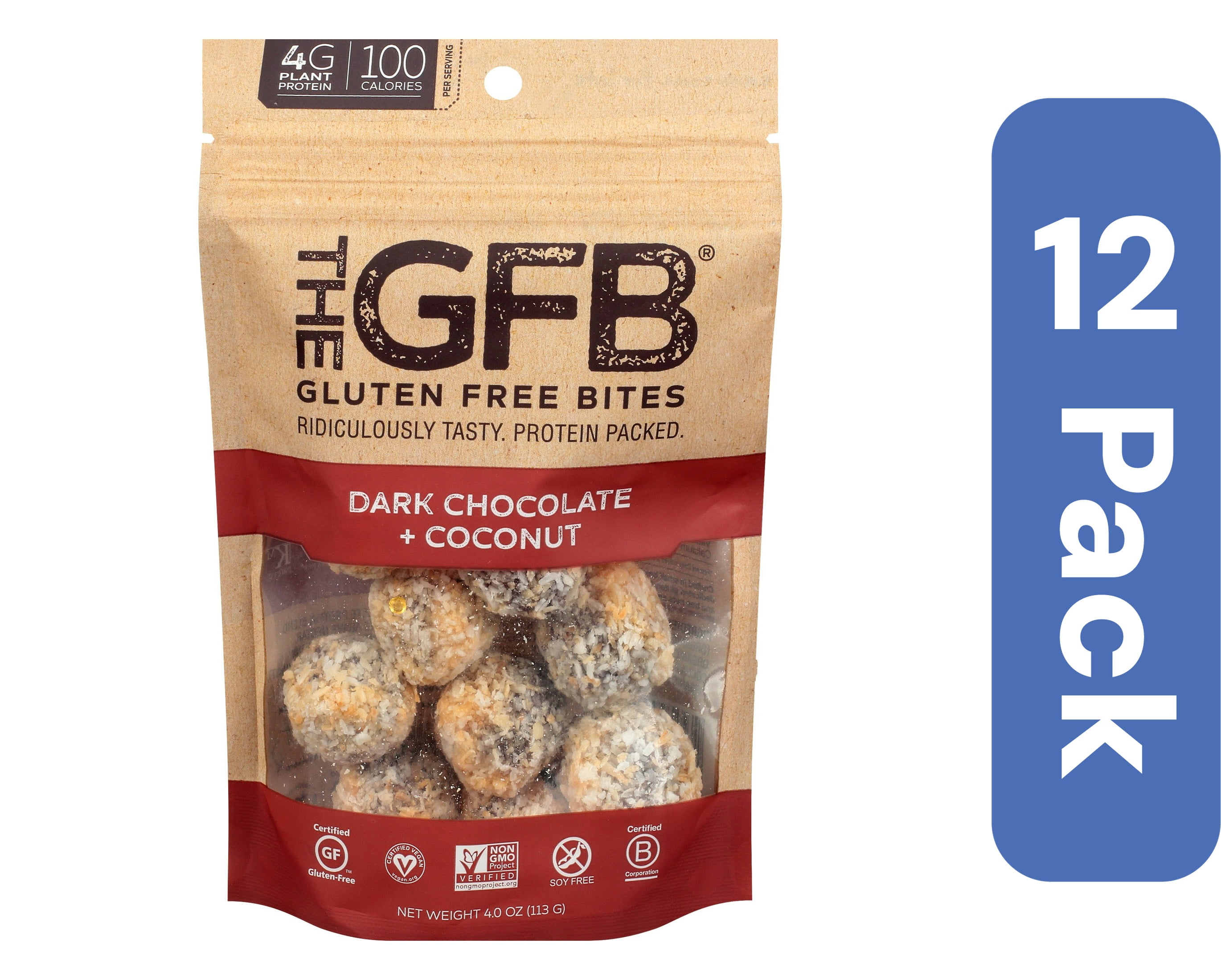 The GFB Dark Chocolate Coconut Bites 4 oz (Pack Of 12) - Walmart.com
