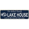 thumbnail image 1 of The GILBERT Family Lake House Sign 6x18 Metal Fishing Cabin Decor 206180101243, 1 of 1