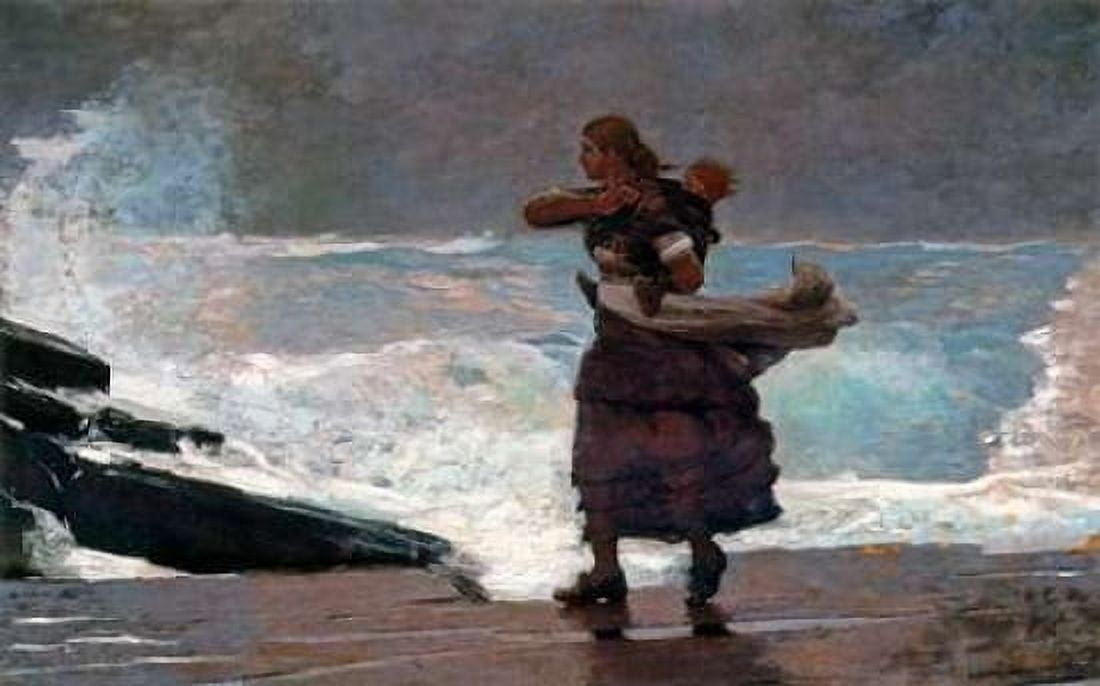 The Gale Canvas Art - Winslow Homer (24 x 36)