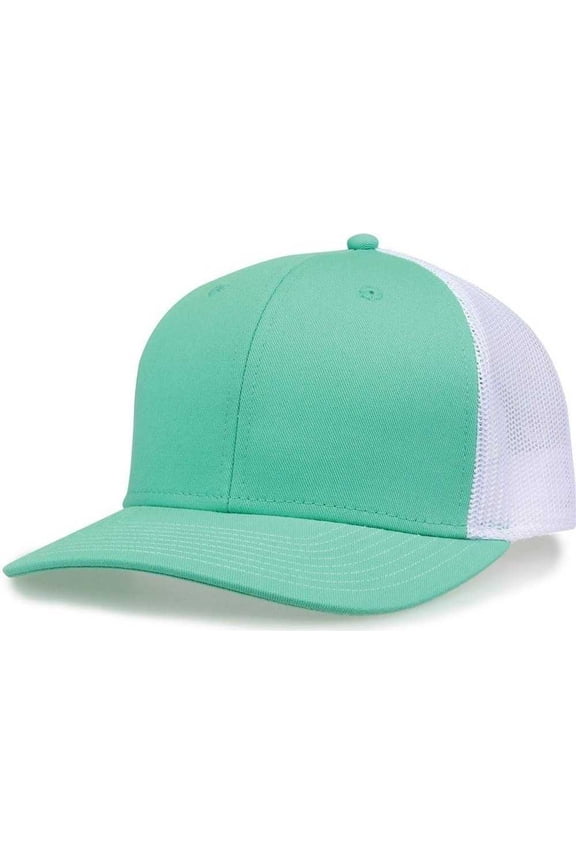 GB452E Everyday Trucker Cap - Light Green White