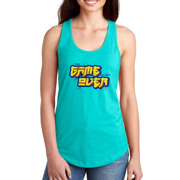 The Game Is Not Over Retro Racerback Tank Women -Image by Shutterstock, Female Large