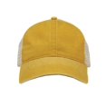 thumbnail image 1 of The Game  Pigment-Dyed Trucker Cap, Mustard Yellow & Stone - Adjustable, 1 of 2