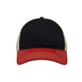 thumbnail image 1 of The Game - Soft Trucker Cap - GB880 - Black/ Vintage Red/ Khaki - Size: Adjustable, 1 of 3