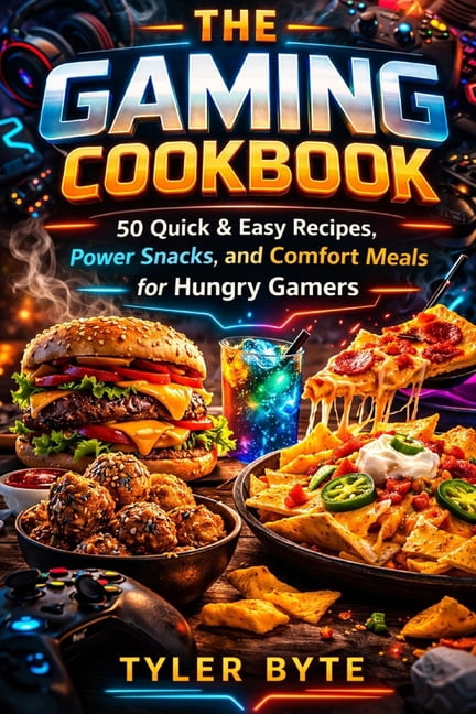 The Gaming Cookbook: 50 Quick & Easy Recipes, Power Snacks, and Comfort Meals for Hungry Gamers, (Paperback)