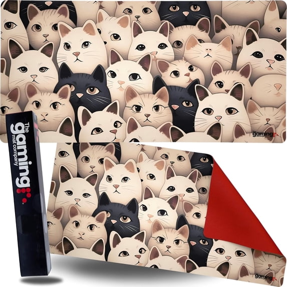 The Gaming Mat Company Cats Single Player TCG Gaming mat