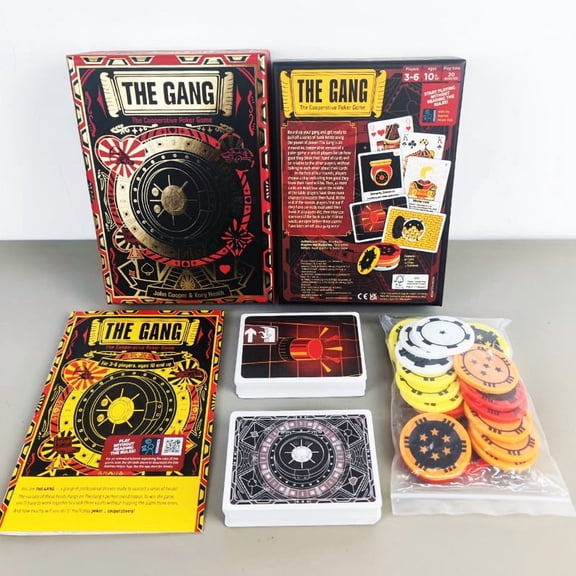 The Gang Cooperative Card Game - 3-6 Players, Fast-Paced Family Party Game with Spin Wheel & Tokens, Ages 10+, Indoor Activity
