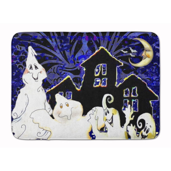 The Gang's All Here Ghosts Halloween Machine Washable Memory Foam Mat
