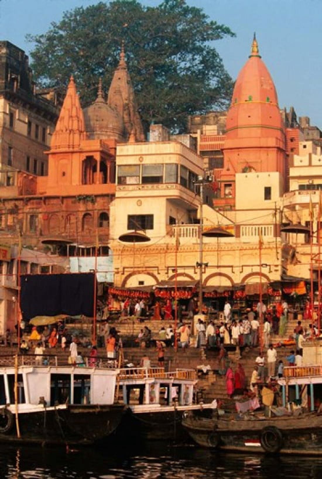 The Ganges River in Varanasi India Canvas Art - Dee Ann Pederson DanitaDelimont (25 x 36)
