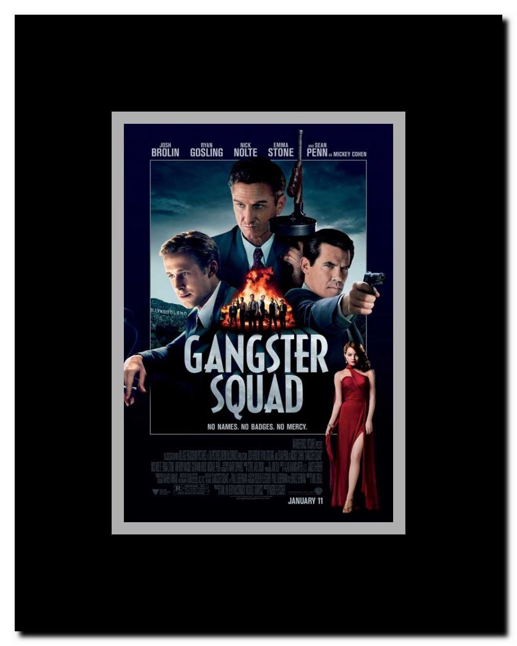 The Gangster Squad Framed Movie Poster