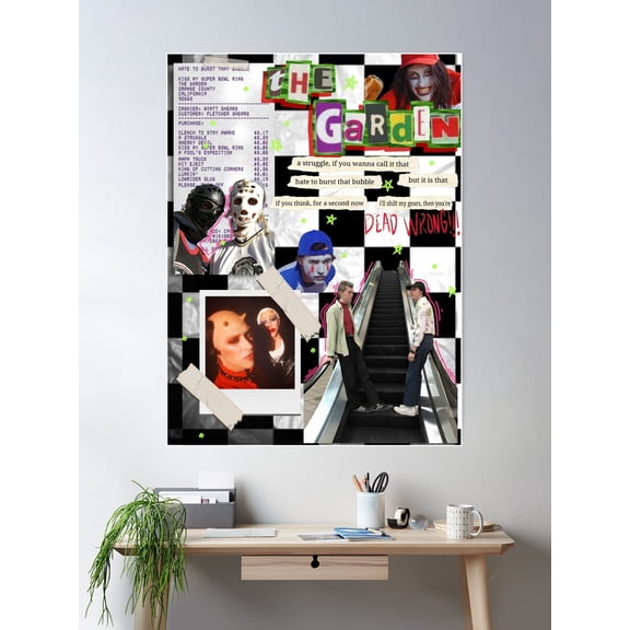 The Garden Collage Poster Wall Art, Modern Wall Decor For Living Room Bedroom, 12x18 UNFRAMED