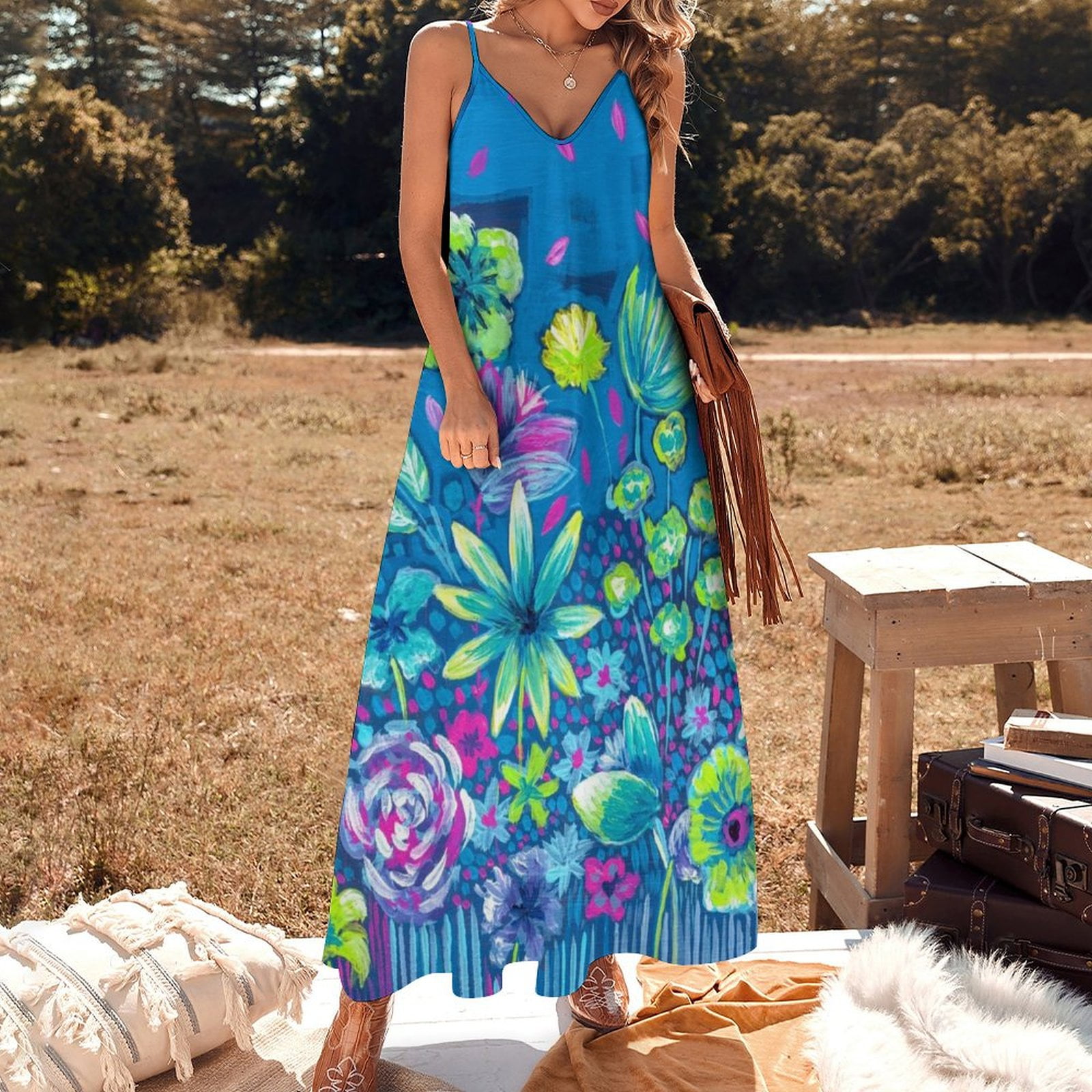 The Garden II Sleeveless Dress long sleeve dress festival outfit women  summer dresses ladies evening dress