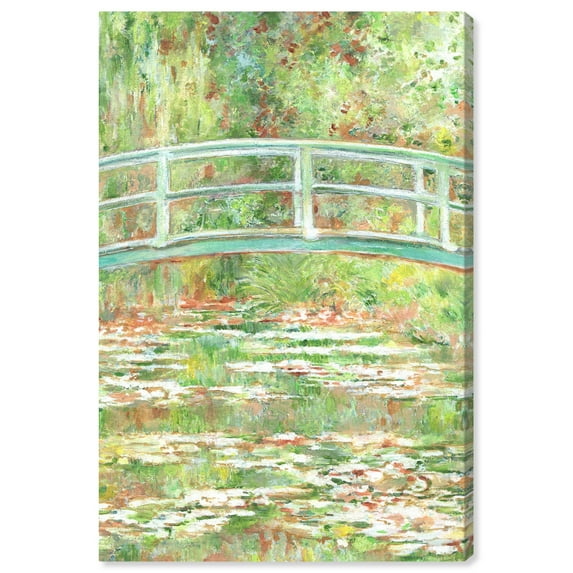 The Garden Impressionism Wall Art /Monet And Van Gogh Inspired Art Canvas Wall Art by Art Remedy, Gallery Wrapped, 30" x 45"