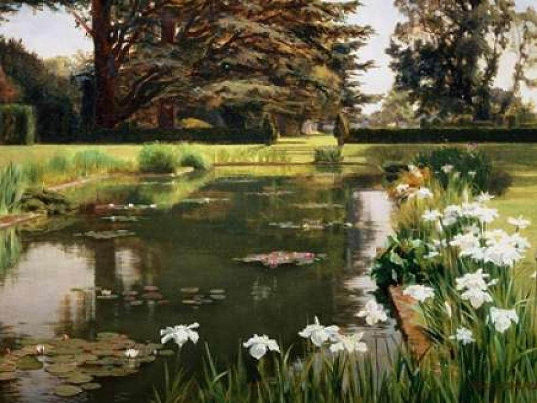 The Garden Sutton Place England Canvas Art - Ernest Spence (22 x 28)