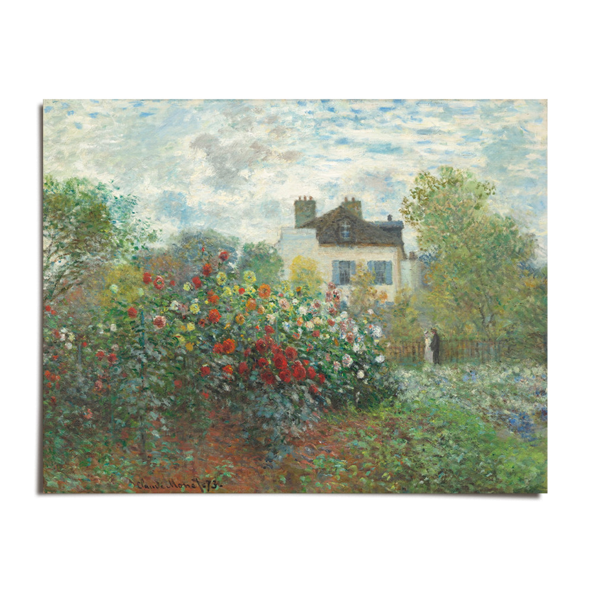 The Garden at Argenteuil c. 1873 - Claude Monet - 9x12 - Wall Art Print ...