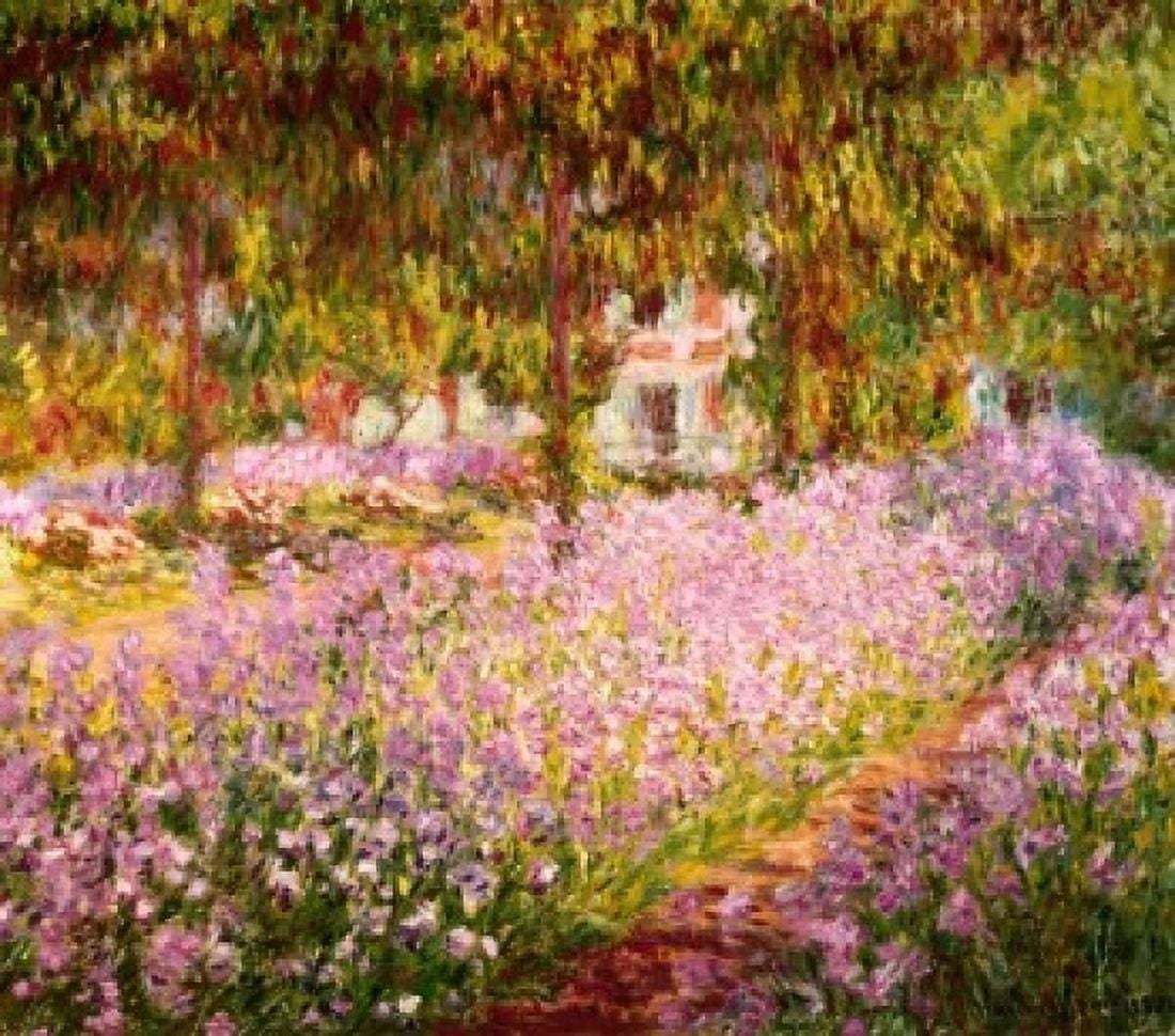 The Garden at Giverny 1900 Claude Monet (1840-1926French) Musee d Orsay Paris Canvas Art - Claude Monet (24 x 36)