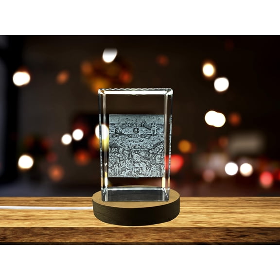 The Garden of Earthly Delights 3D Engraved Crystal Decor
