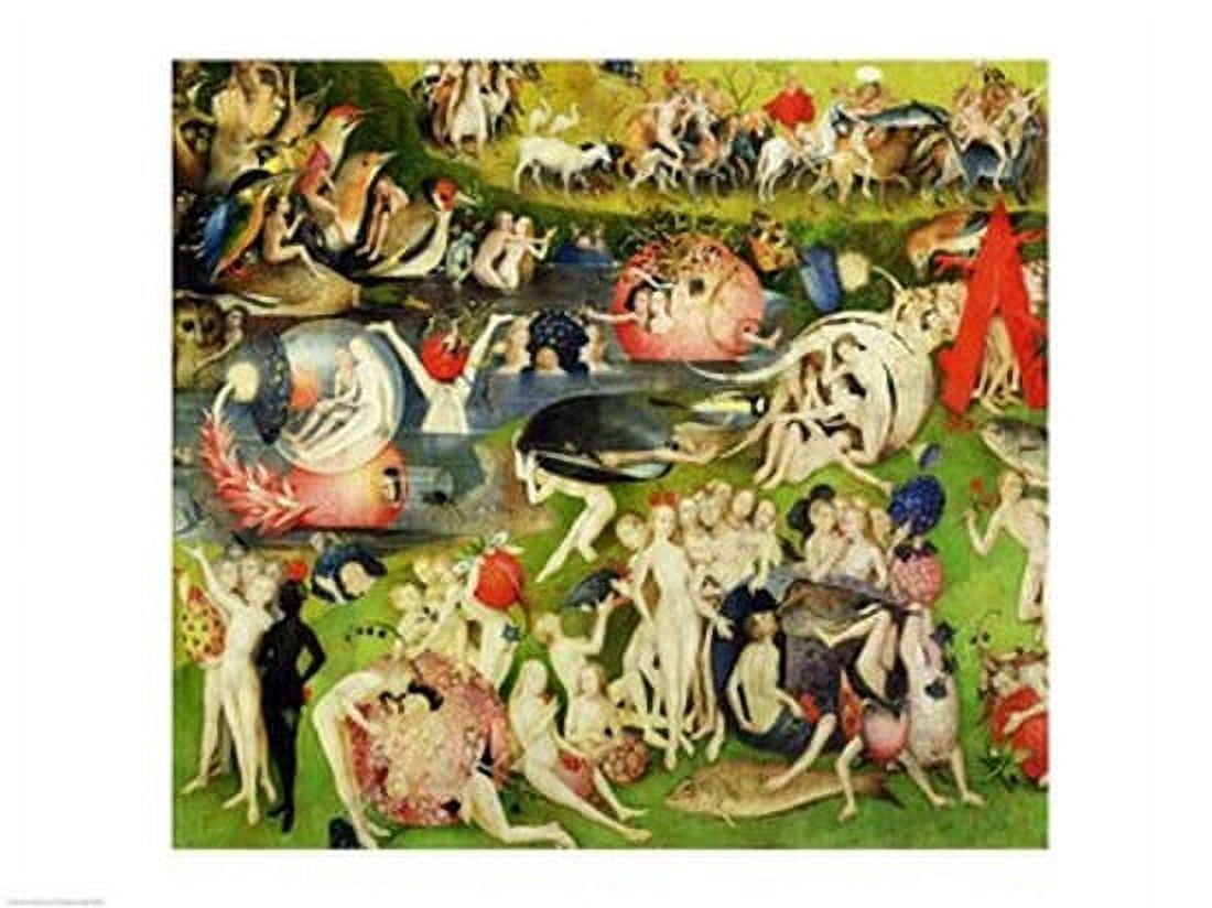 The Garden of Earthly Delights Allegory of Luxury central panel of triptych c1500 Canvas Art - Hieronymus Bosch (24 x 18)