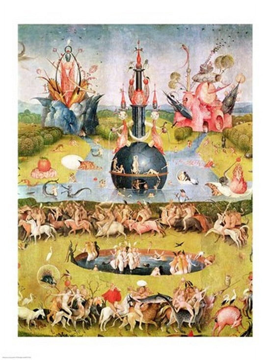 The Garden of Earthly Delights Allegory of Luxury central panel of triptych c1500 Canvas Art - Hieronymus Bosch (24 x 36)