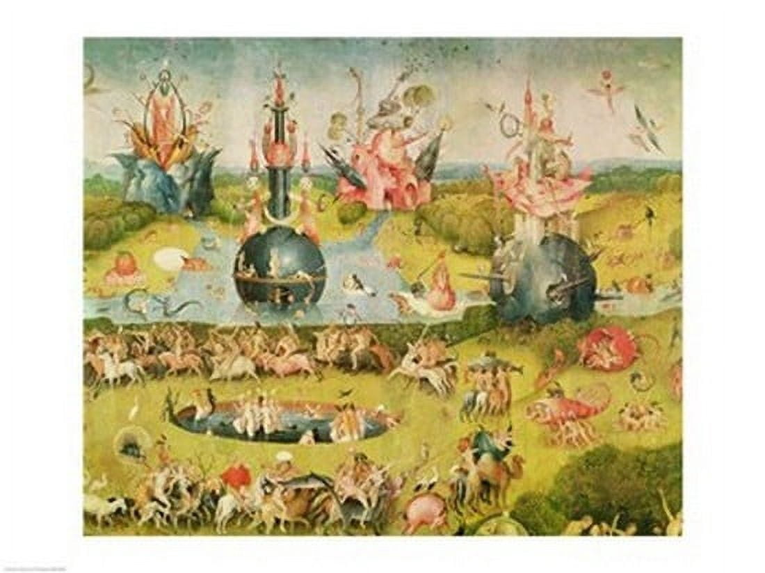 The Garden of Earthly Delights Allegory of Luxury central panel of triptych c1500 Canvas Art - Hieronymus Bosch (36 x 24)