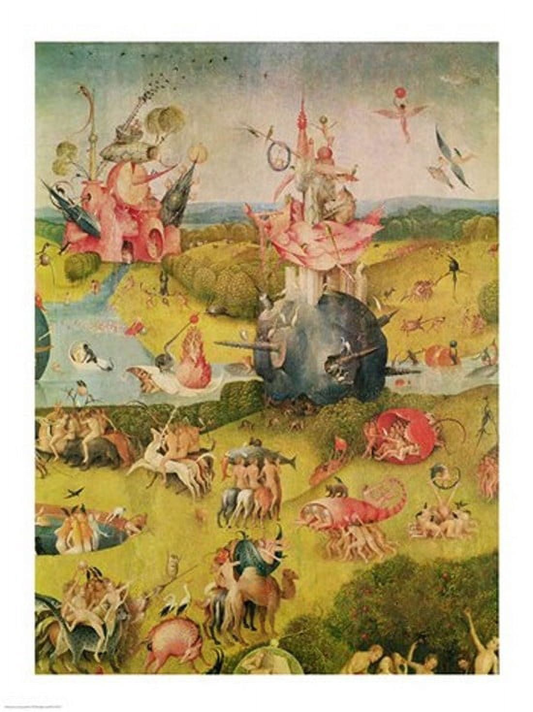 The Garden of Earthly Delights Allegory of Luxury central panel of triptych c1500 Detail Canvas Art - Hieronymus Bosch (24 x 36)