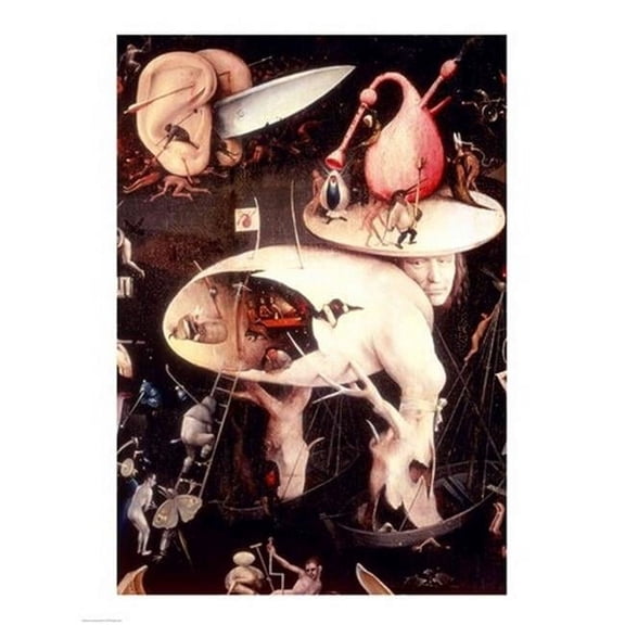 The Garden of Earthly Delights Hell Right Wing of Triptych C.1500 Poster Print by Hieronymus Bosch - 18 x 24 in.