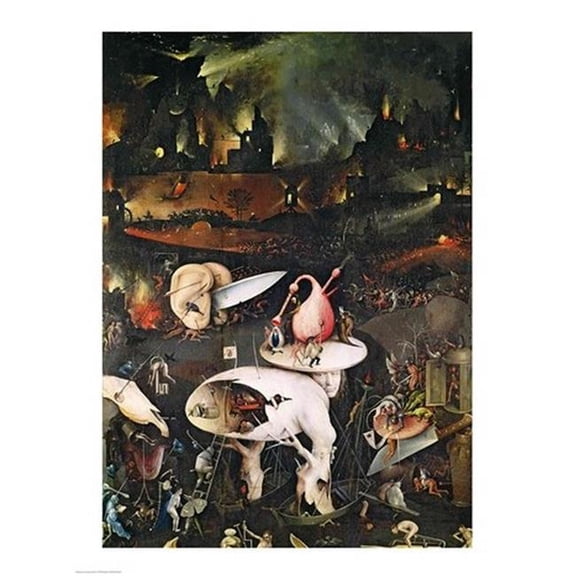 The Garden of Earthly Delights Hell Right Wing of Triptych C.1500 Poster Print by Hieronymus Bosch - 24 x 36 in. - Large