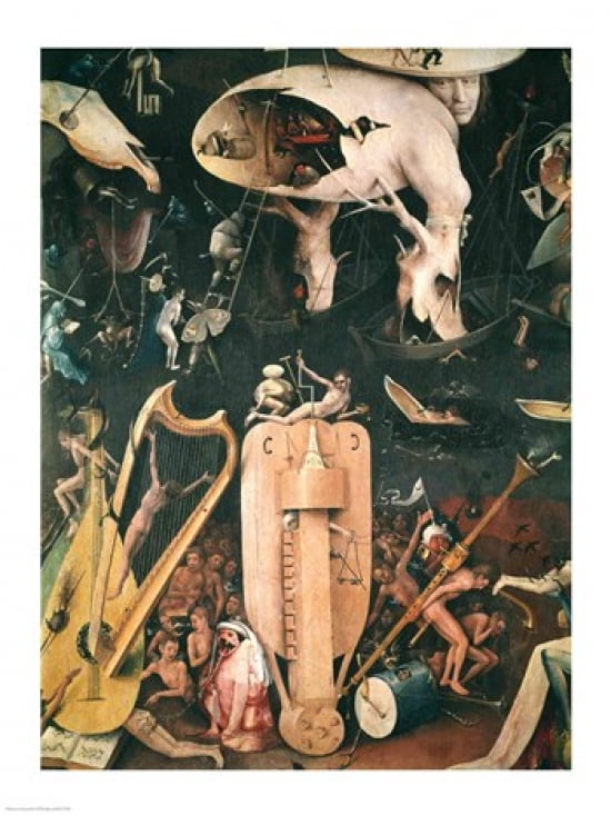 The Garden of Earthly Delights Hell detail from the right wing of the triptych c1500 Canvas Art - Hieronymus Bosch (18 x 24)