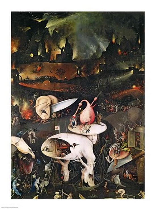 The Garden of Earthly Delights Hell right wing of triptych c1500 Canvas Art - Hieronymus Bosch (18 x 24)
